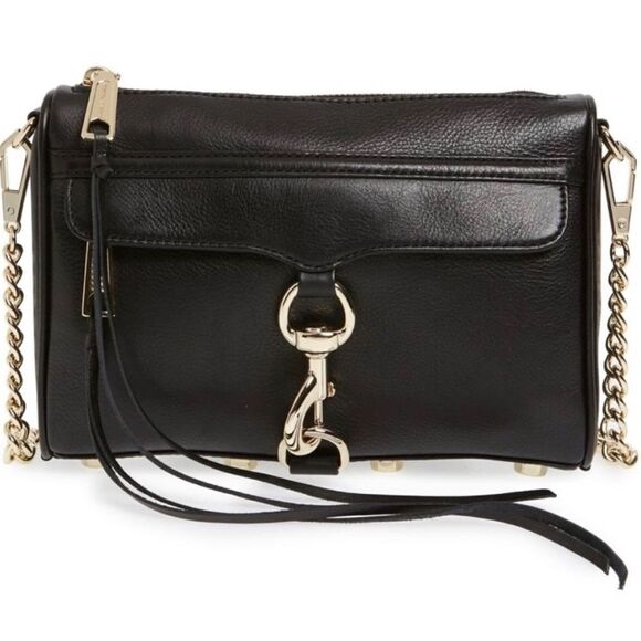 REBECCA MINKOFF Black & Gold MAC Crossbody Bag - Picture 1 of 5